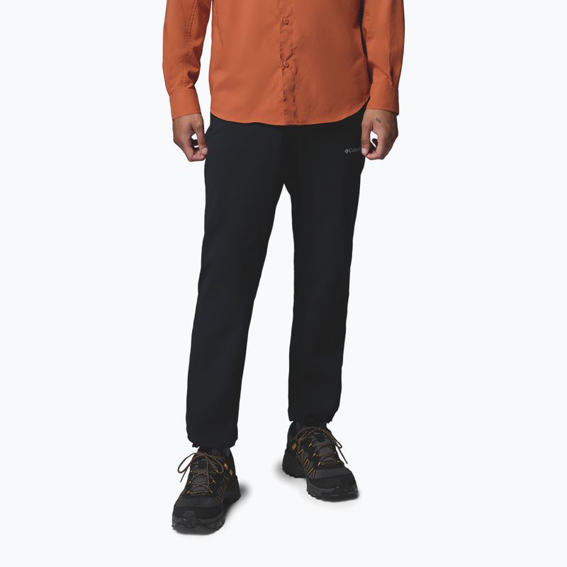 Pánské turistické kalhoty Columbia Essential Hike™ Brushed Back black