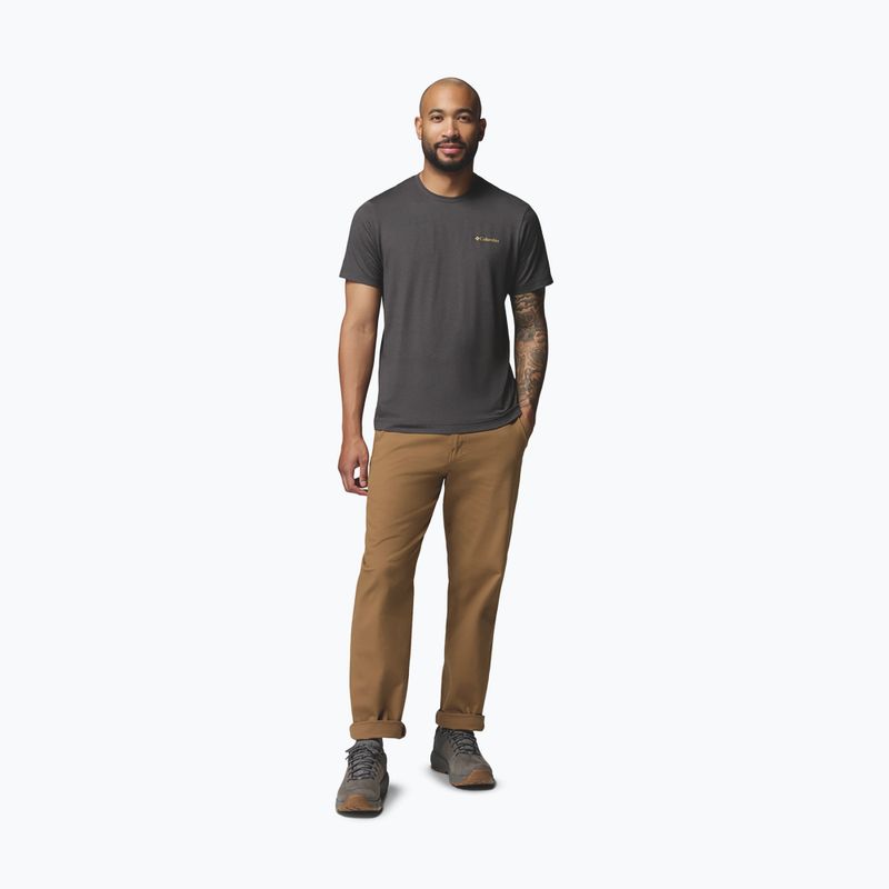 Pánské tričko na lezení Columbia Parsons Point SS Back Graphic Tee black heather blocky banner button 2