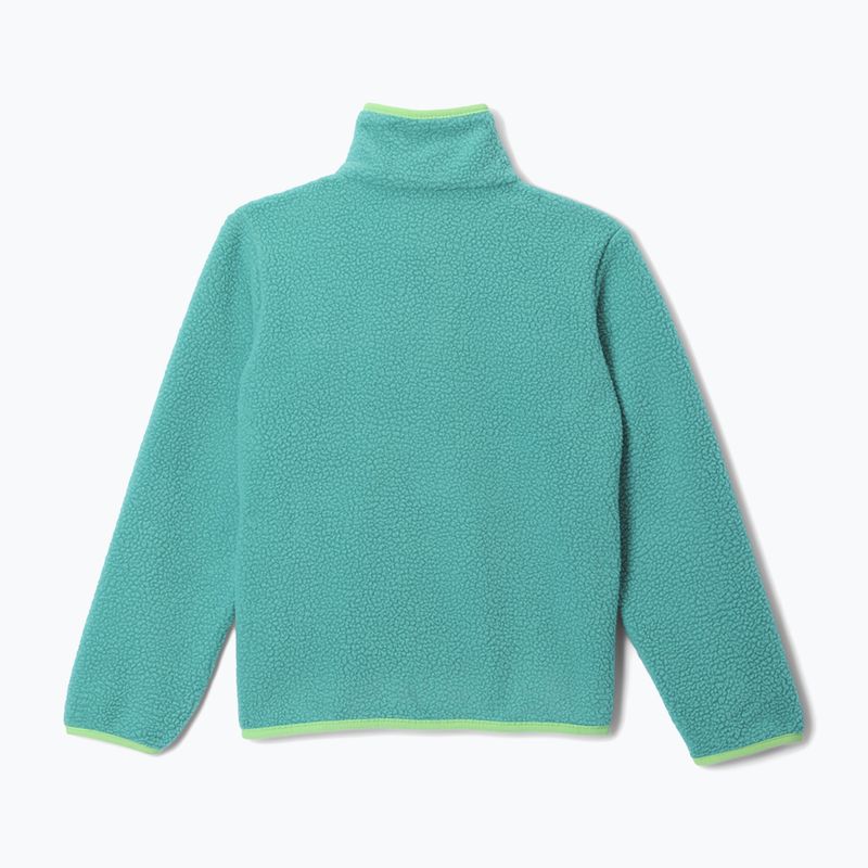 Dětská fleecová mikina Columbia Halvetia II Half Snap Fleece teal/black 2