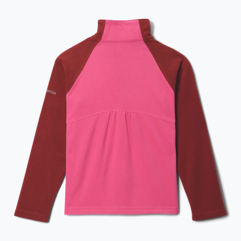 Dětská fleecová mikina Columbia Glacial Fleece Half Zip nico/red oxide 2