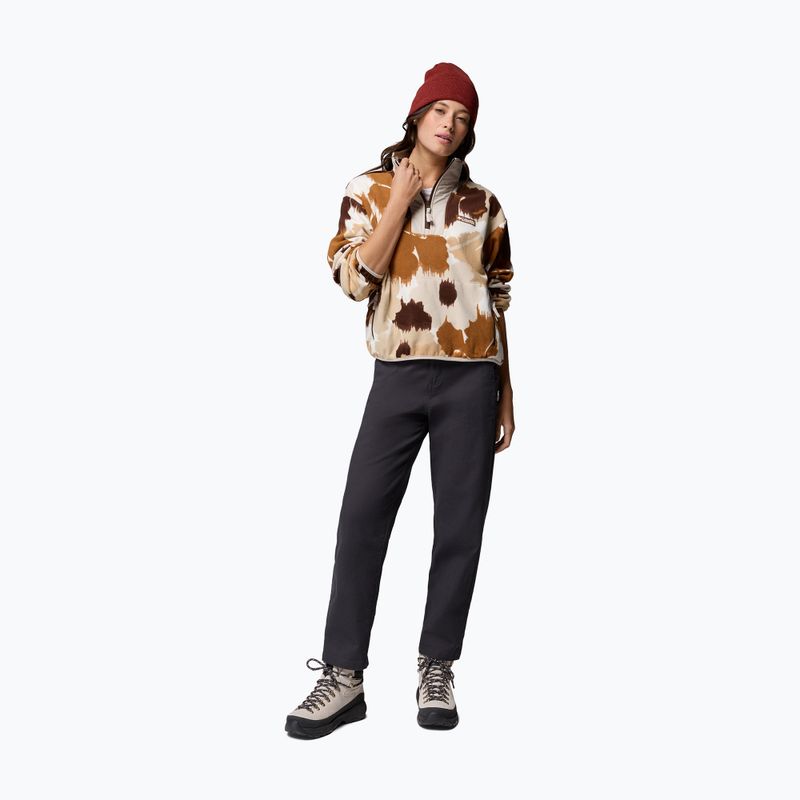 Dámská fleecová mikina Columbia Sequoia Grove II Printed Half Zip camel brown ikatbloom 2