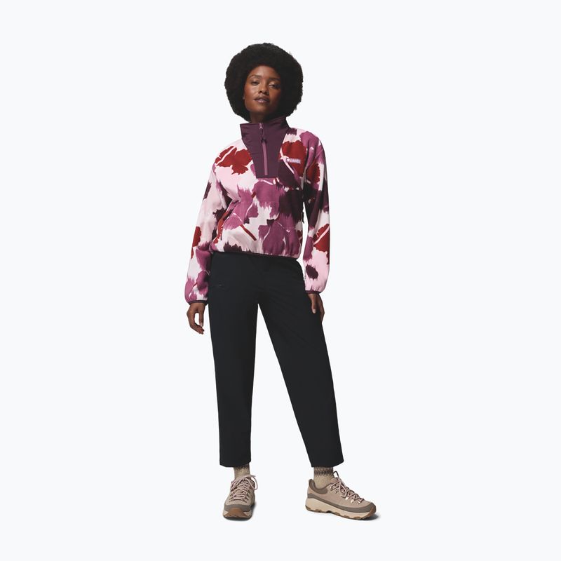 Dámská fleecová mikina Columbia Sequoia Grove II Printed Half Zip antique mauve ikatbloom 2