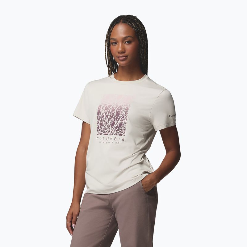 Dámské tričko Columbia Parsons Point SS Graphic Tee dark stone heather/treescape 4