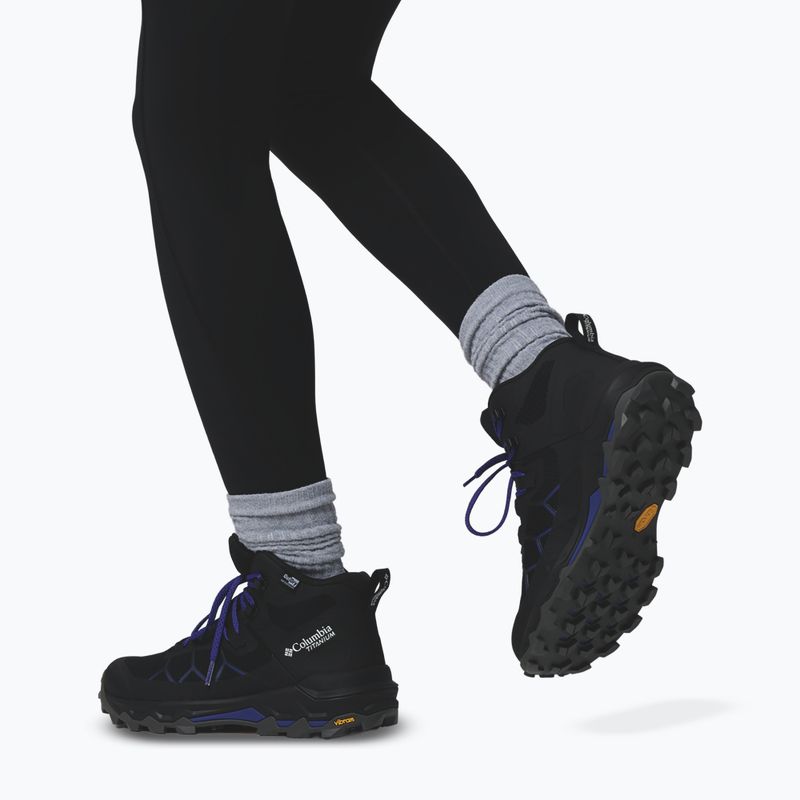 Dámské trekové boty Columbia Peakfreak Titanum Outdry Mid black/purple quartz 6