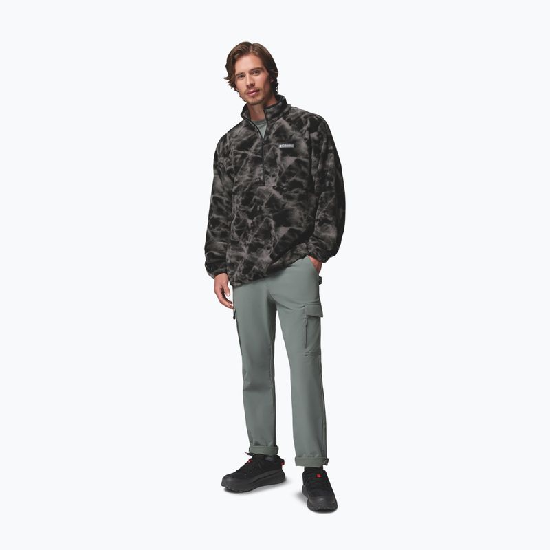 Pánská fleecová mikina Columbia Timber Crest MTR Fleece Printed HZ black/icypeaks 2
