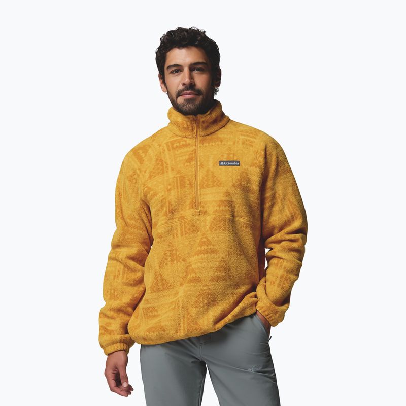 Pánská fleecová mikina Columbia Timber Crest MTR Fleece Printed HZ squash/geomix tonal