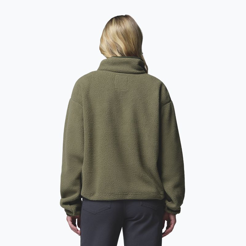 Dámská fleecová mikina Columbia Helvetia II Cropped Half Snap Fleece stone green/safari 3