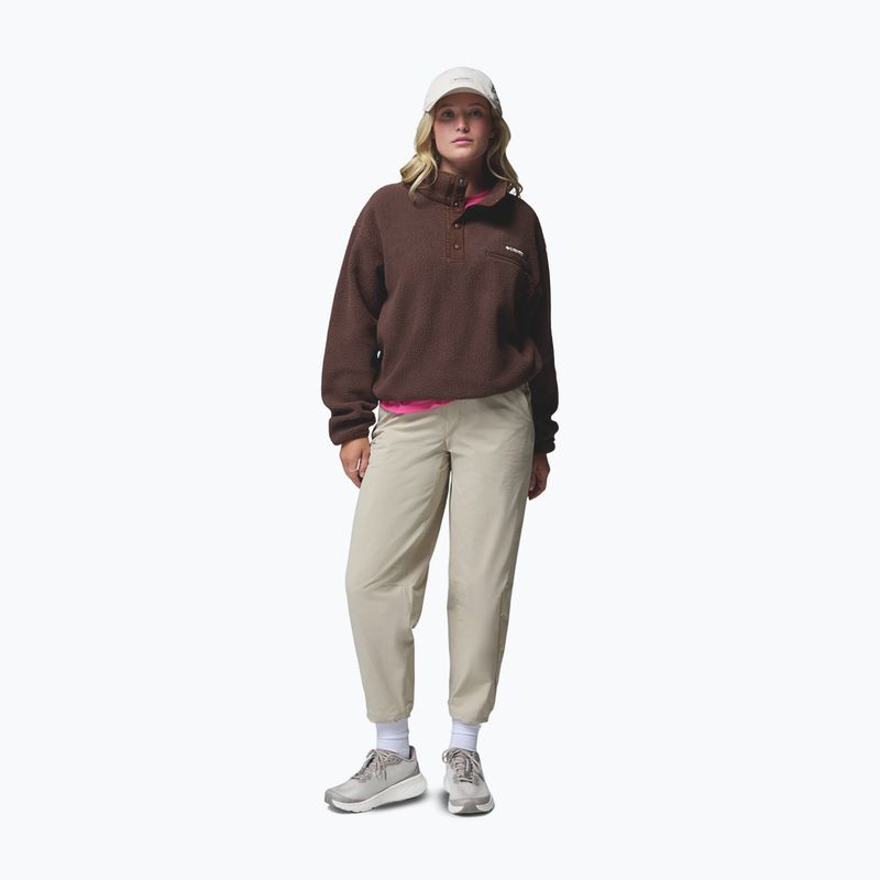 Dámská fleecová mikina Columbia Helvetia II Cropped Half Snap Fleece tobacco 2