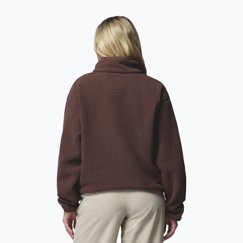 Dámská fleecová mikina Columbia Helvetia II Cropped Half Snap Fleece tobacco 3