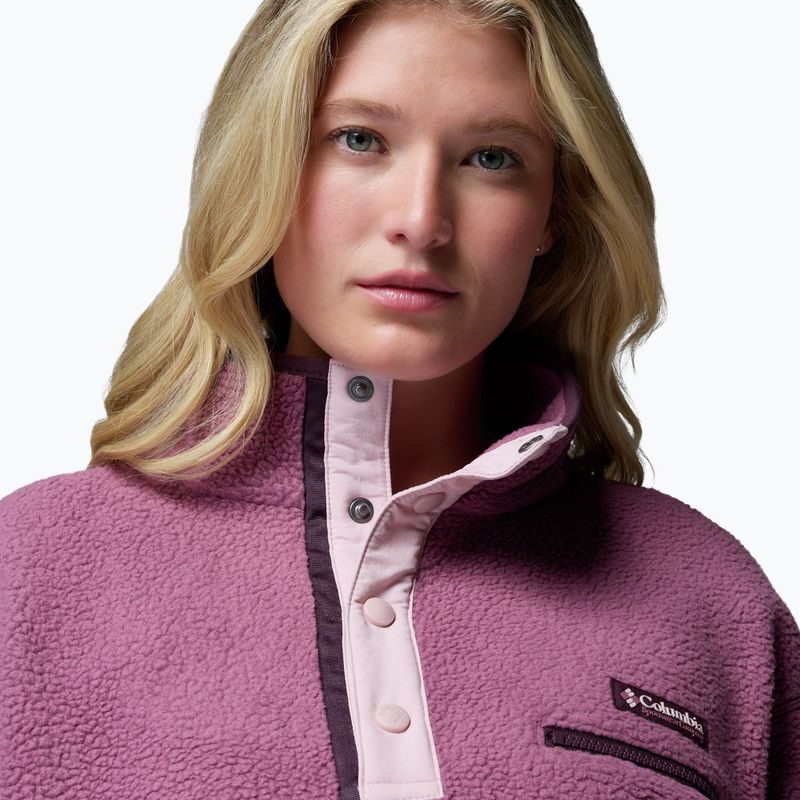 Dámská fleecová mikina Columbia Helvetia II Cropped Half Snap Fleece antique mauve/mineral pink 5