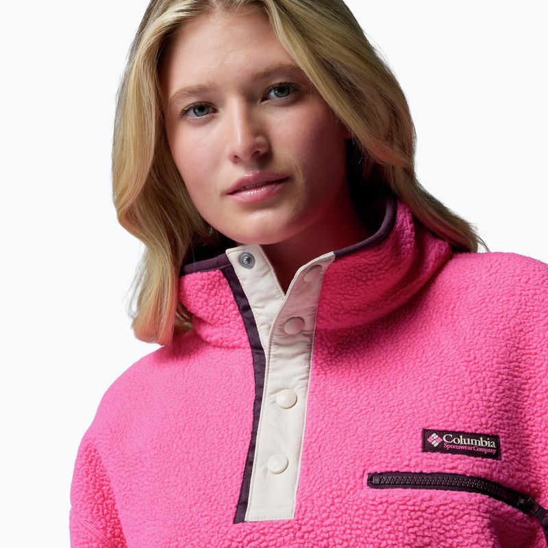 Dámská fleecová mikina Columbia Helvetia II Cropped Half Snap Fleece nico/dark stone 5