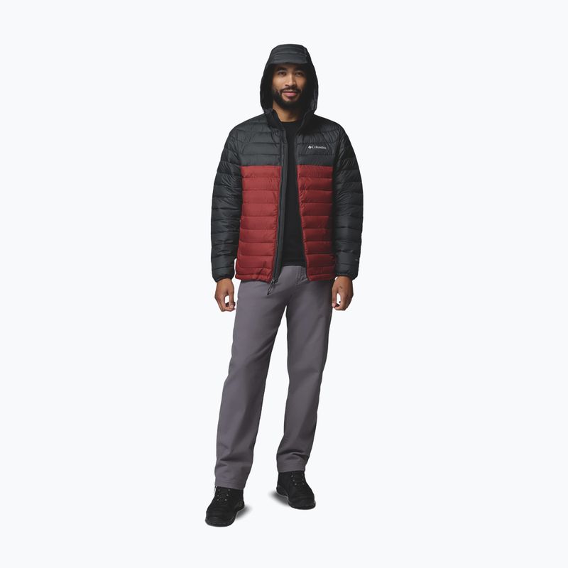 Pánská bunda Columbia Powder Lite II Hooded red oxide/shark 2