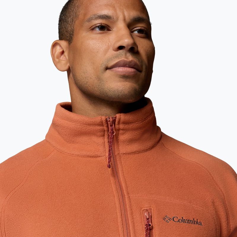 Pánská fleecová mikina Columbia Fast Trek III Half Zip Teak Brown 5