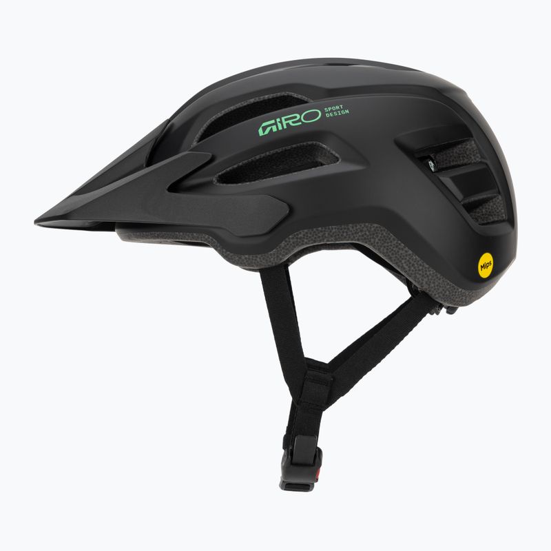 Dětská cyklistická helma Giro Fixture II MIPS matte black/vivid green 3