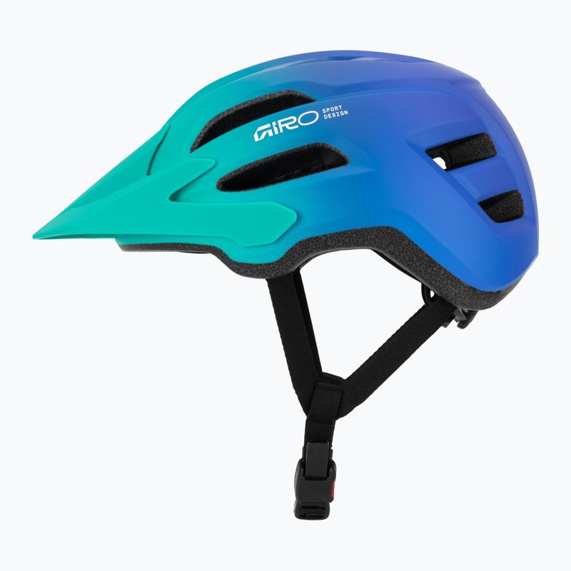Dětská cyklistická helma Giro Fixture II matte aqua green/blue jewel fade 3