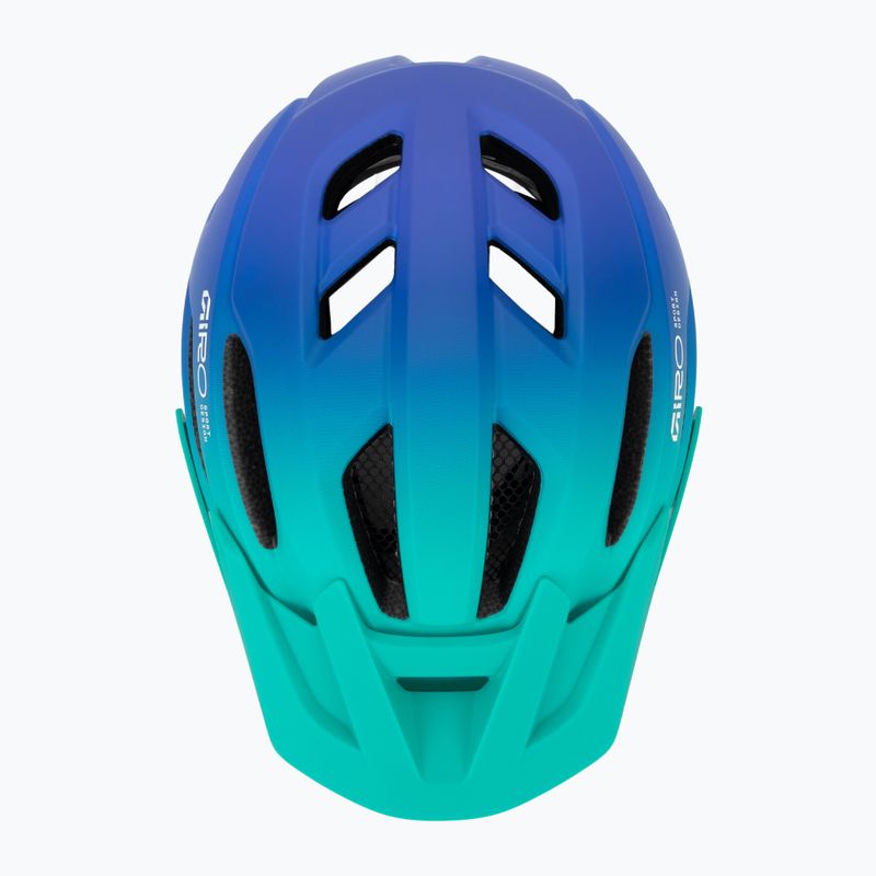 Dětská cyklistická helma Giro Fixture II matte aqua green/blue jewel fade 6