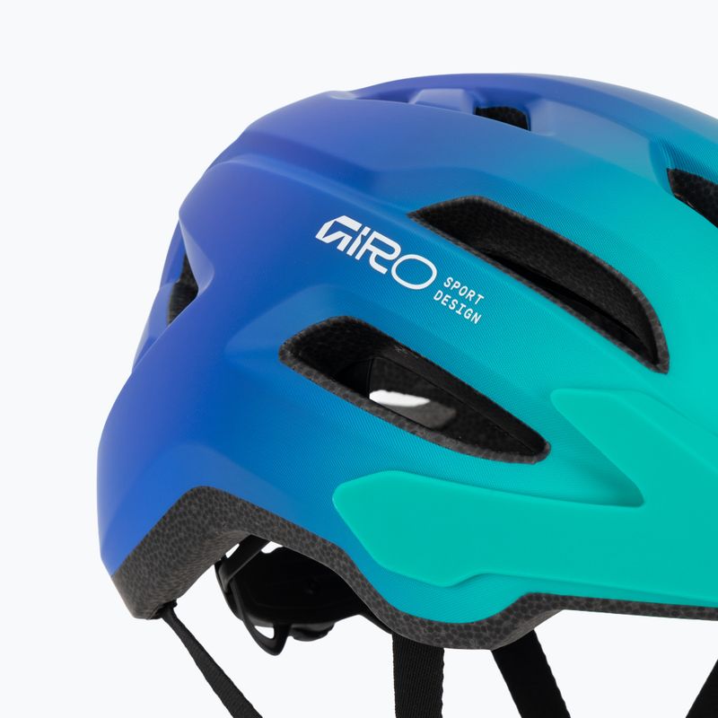 Dětská cyklistická helma Giro Fixture II matte aqua green/blue jewel fade 7