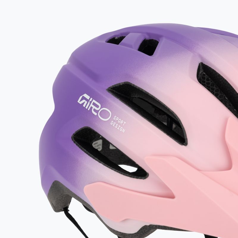Dětská cyklistická helma Giro Fixture II matte light pink/purple fade 8