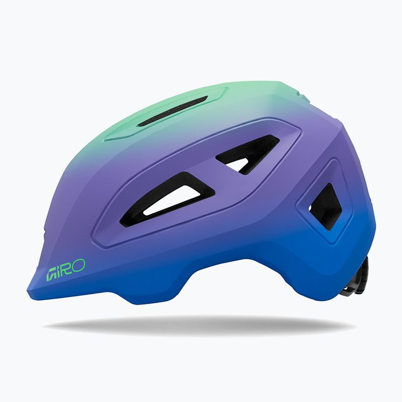 Dětská cyklistická helma Giro Scamp II matte blue jewel/vivid green 2
