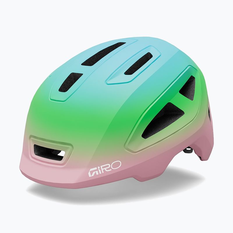 Dětská cyklistická helma Giro Scamp II matte light pink/green fade