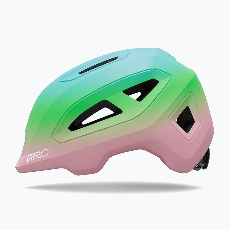 Dětská cyklistická helma Giro Scamp II matte light pink/green fade 2