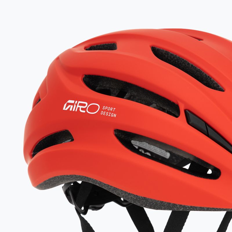 Cyklistická helma Giro Isode II matte flame red 8