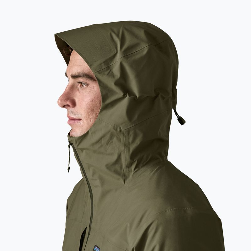 Pánská nepromokavá bunda Patagonia Insulated Boulder Fork Rain basin green 4