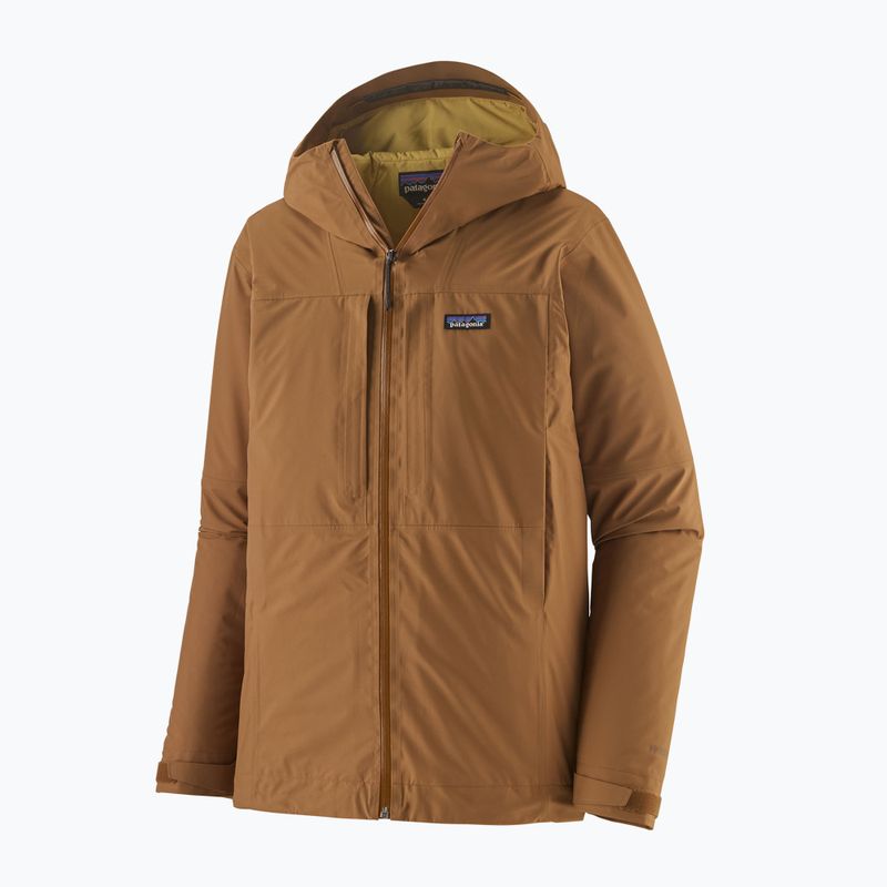 Pánská nepromokavá bunda Patagonia Insulated Boulder Fork Rain deer brown 2