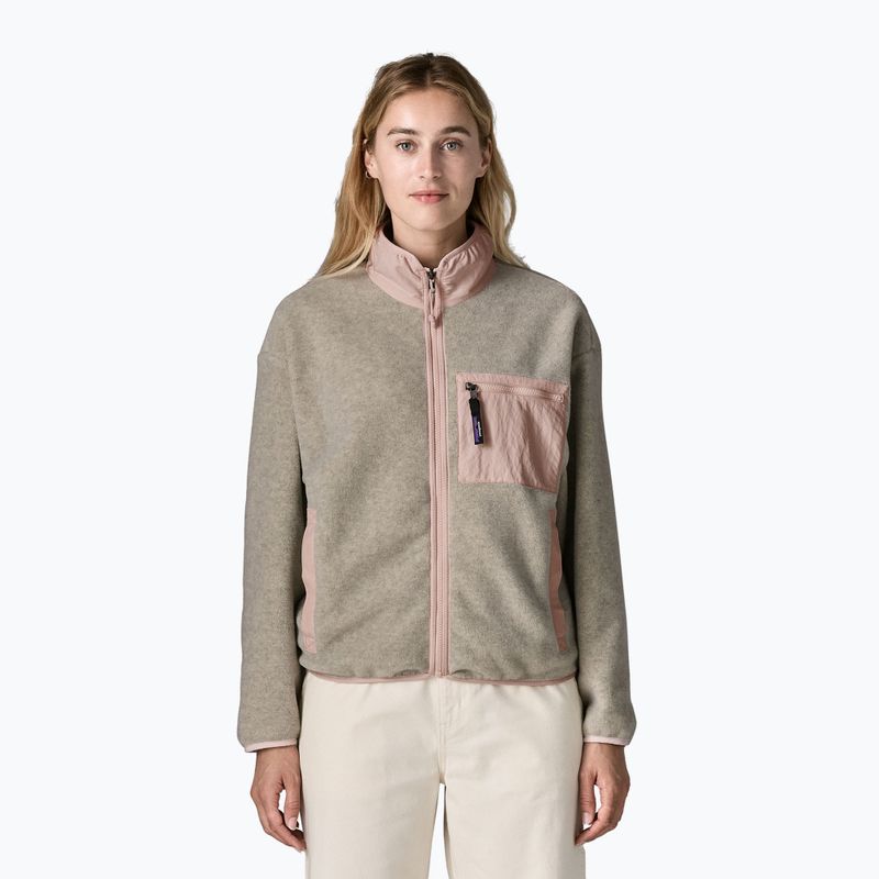 Dámská fleecová mikina Patagonia Synchilla oatmeal heather w/pink frost