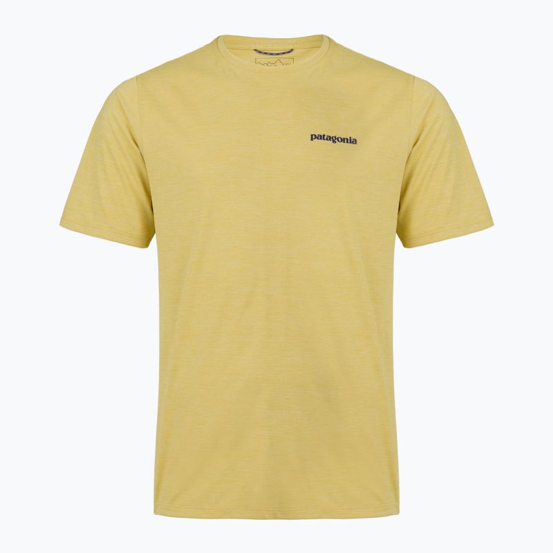 Pánské tričko na lezení Patagonia Capilene Cool Daily Boardshort Logo limestone yellow - light limestone yellow x-dye
