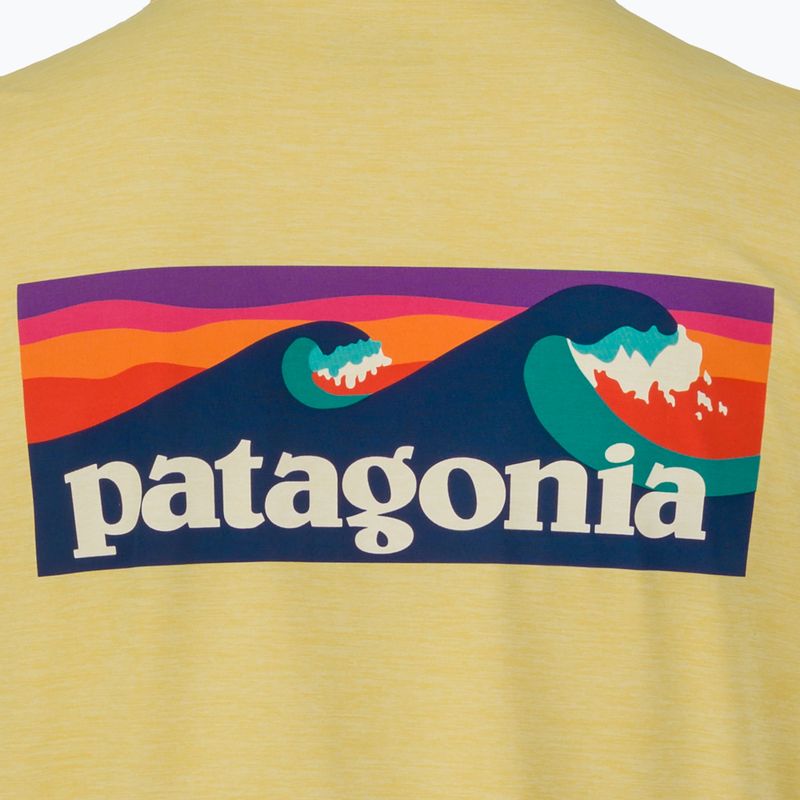 Pánské tričko na lezení Patagonia Capilene Cool Daily Boardshort Logo limestone yellow - light limestone yellow x-dye 5