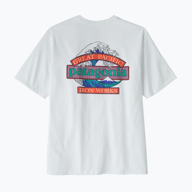 Pánské tričko na lezení Patagonia Great Waves Responsibili-Tee fiber white 2