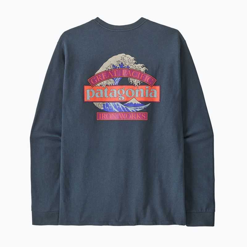 Pánské tričko Longsleeve Patagonia Great Waves Responsibili-Tee LS summit blue 3