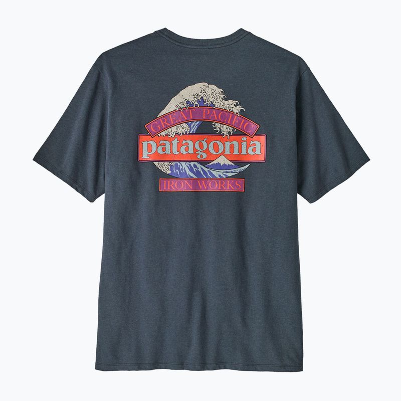 Pánské tričko na lezení Patagonia Great Waves Responsibili-Tee summit blue 4