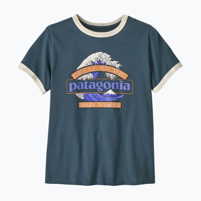 Dámské tričko Patagonia Great Waves Ringer Tee summit blue 2