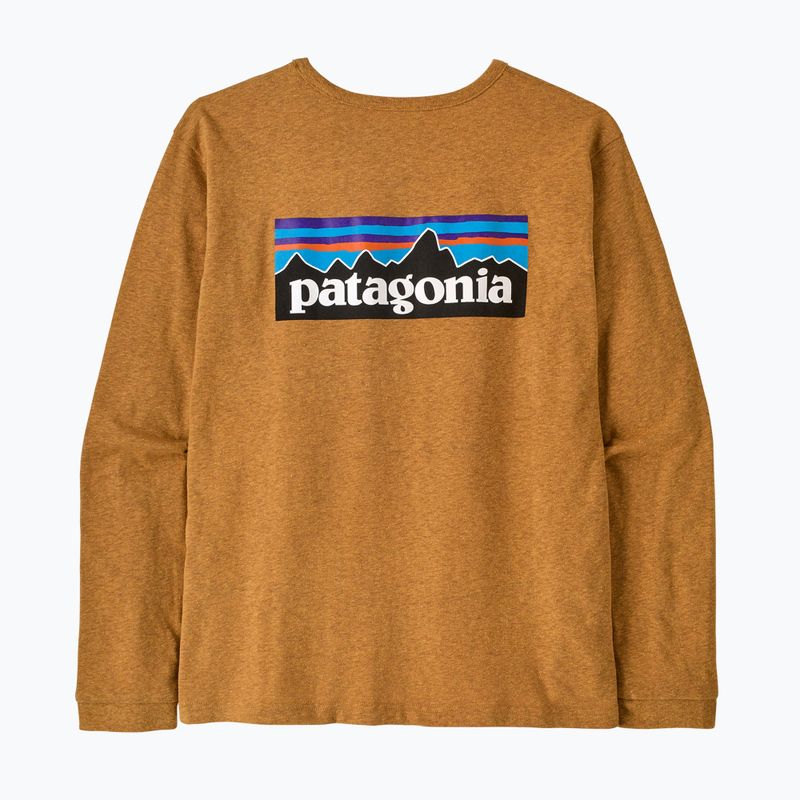 Dámské tričko Longsleeve Patagonia P-6 Logo Responsibili-Tee LS dried mango 2