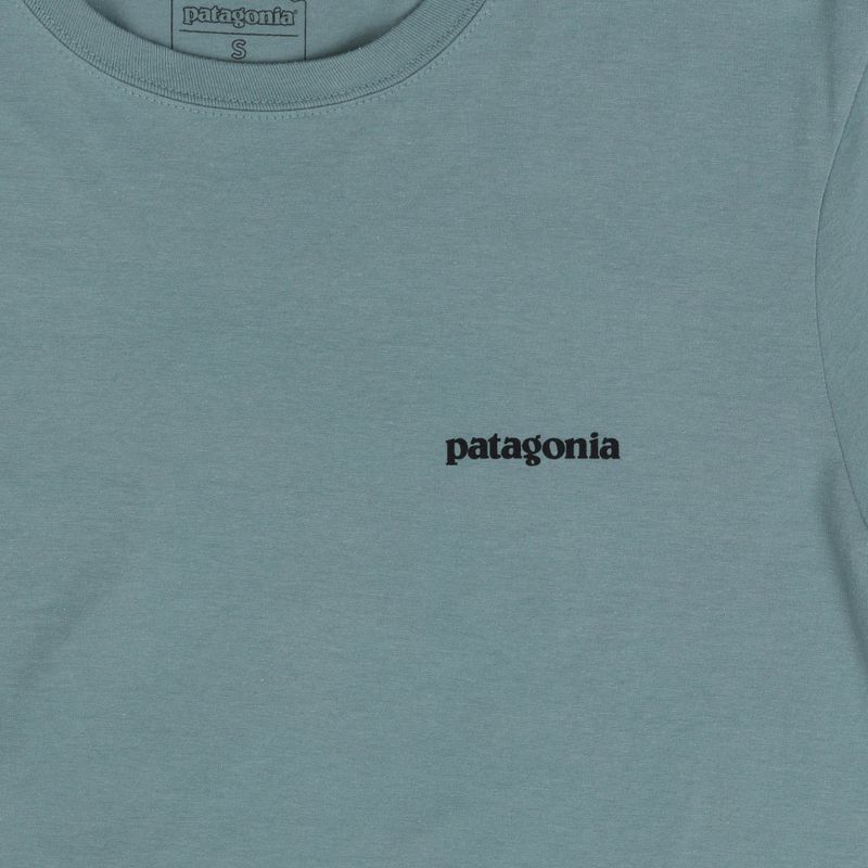 Pánské tričko na lezení Patagonia P-6 Logo blue sage 3