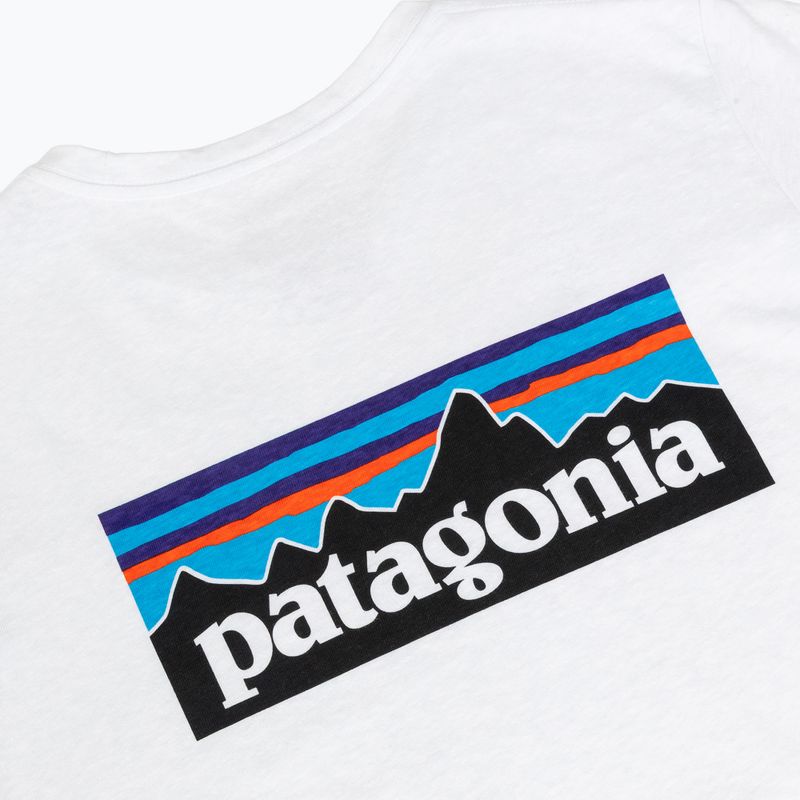 Dámské tričko Patagonia P-6 Logo Responsibili-Tee fiber white 4