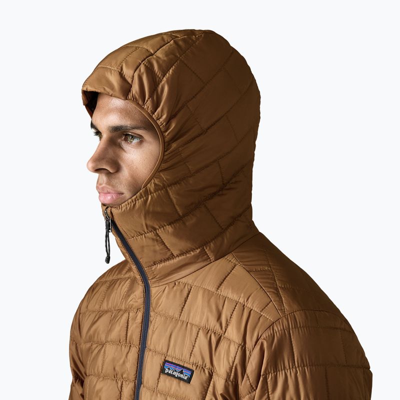Pánská zateplená bunda Patagonia Nano Puff Hoody deer brown 4