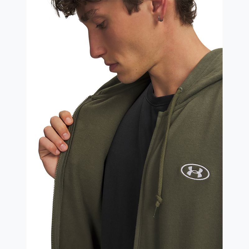 Pánská mikina Under Armour Rival Fleece Full Zip marine od green/white 3