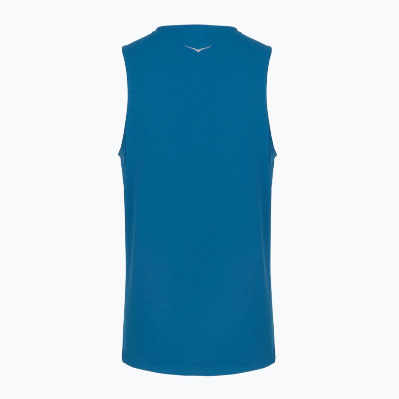 Pánské běžecké tričko HOKA EveryRun Tank night glow blue 2