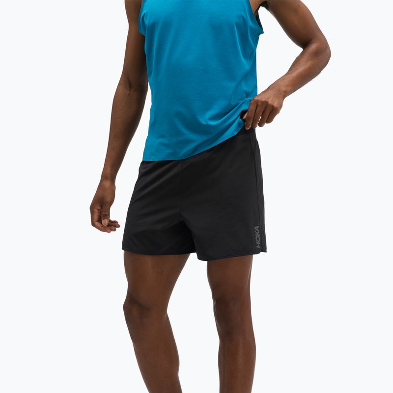 Pánské běžecké šortky HOKA Glide Short 5" Brief black