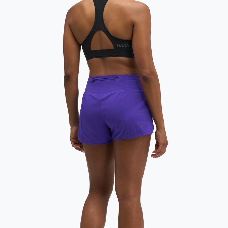 Dámské běžecké šortky HOKA Glide Short 3.5" Brief cosmic purple 3