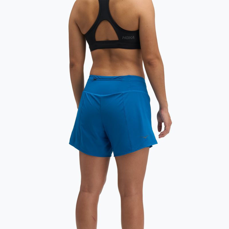 Dámské běžecké šortky HOKA Glide Short 5" 2in1 night glow blue 3