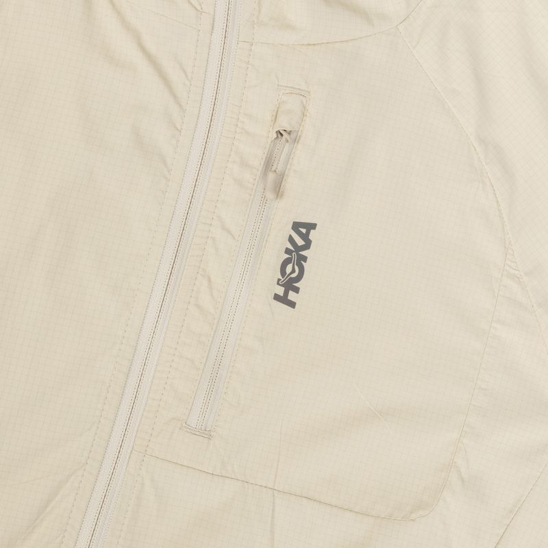 Dámská běžecká bunda  HOKA Skyflow Wind Jacket oat milk 3