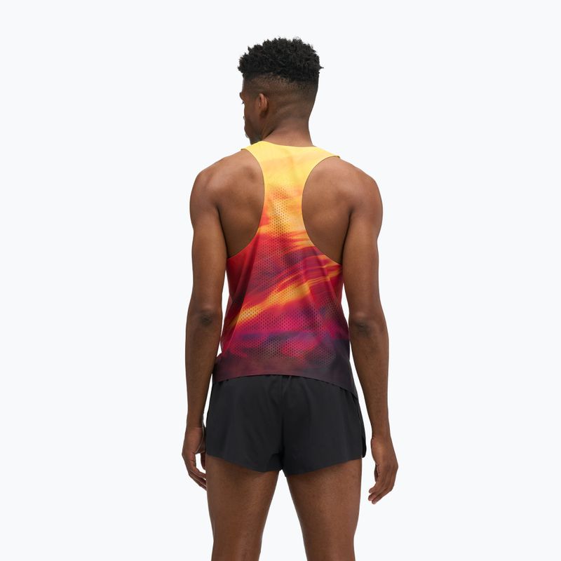 Pánské běžecké tričko HOKA Race Day Singlet TR Print hoka citrus 3