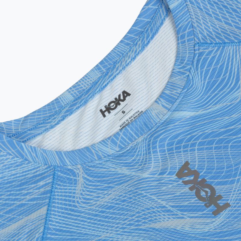 Pánské běžecké tričko HOKA EveryRun CLF PRT mineral blue 3