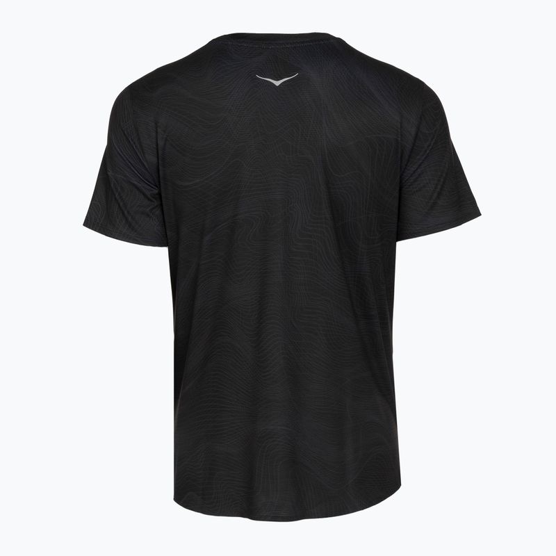 Dámské běžecké tričko HOKA EveryRun CLF PRT black/squid ink 2