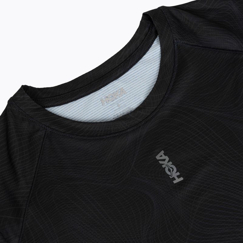 Dámské běžecké tričko HOKA EveryRun CLF PRT black/squid ink 3