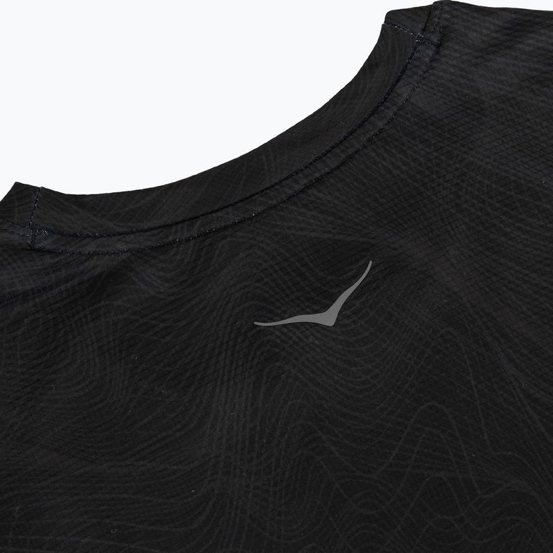 Dámské běžecké tričko HOKA EveryRun CLF PRT black/squid ink 4